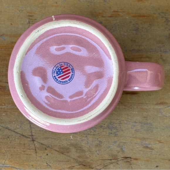 Pink & Black Voodoo Doughut Ceramic Coffee Mug with Hole in Center Size 12oz - Picture 7 of 7